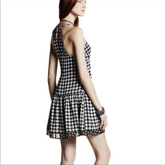 Princess Vera Wang Black White Floral Plaid Dress - Picture 2 of 12